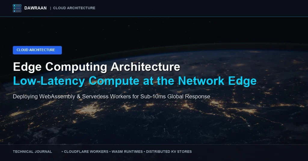 Edge Computing Architecture: Low-Latency Compute at the Network Edge by Dawraan