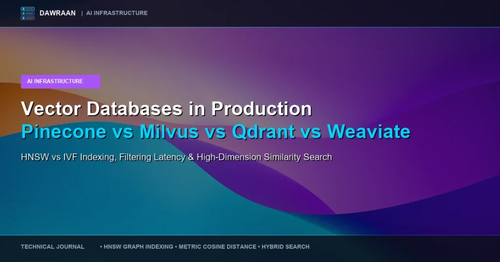 Vector Databases in Production: Pinecone vs Milvus vs Qdrant vs Weaviate by Dawraan